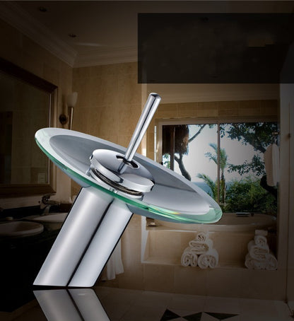 Hardware Bathroom Hot And Cold Waterfall Faucet Household