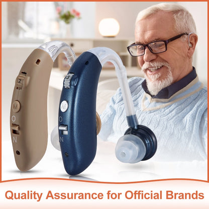 Hearing aids for Senior, Rechargeable Hearing Amplifier for Adult with Light or Mid Hearing Loss, Behind-The-Ear TV Hearing Aid with Noise Cancelling