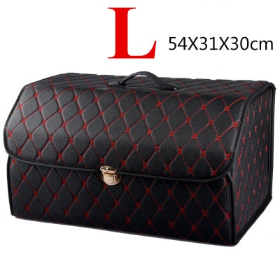 Luxury PU Leather trunk organizer Storage Box