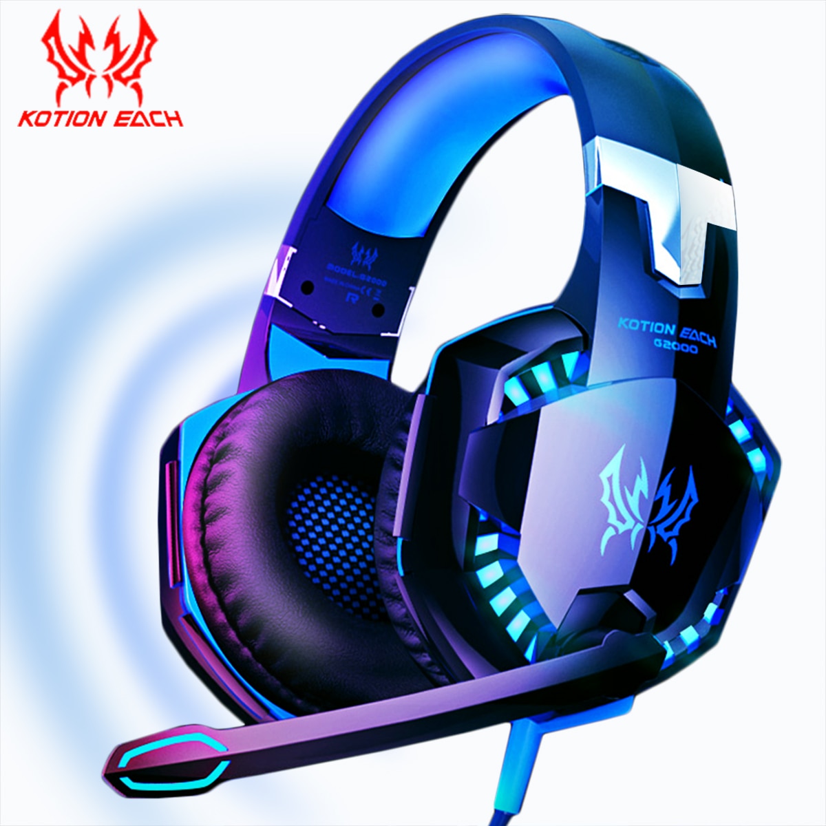 Gaming Headsets Bass Stereo Over-Head Earphone