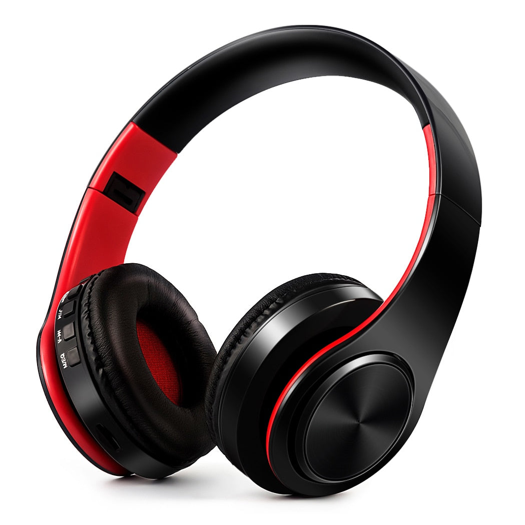 CATASSU Earphone Bluetooth Headphones Over Ear Stereo Wireless Headset Soft Leather Earmuffs Built-in Mic