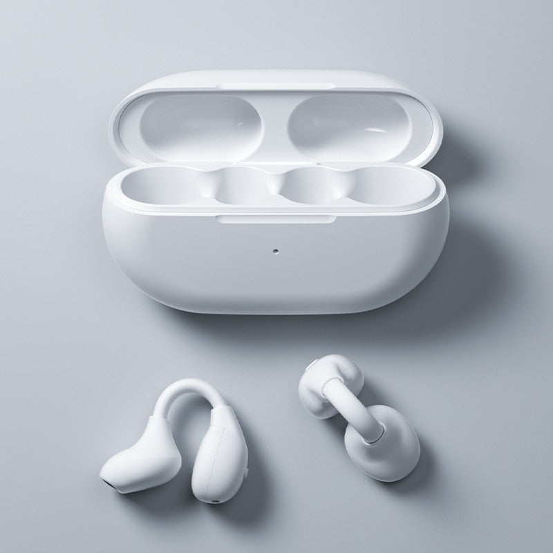 Wireless Ear Clip Bone Conduction Headphones Bluetooth 5.3 with Mic